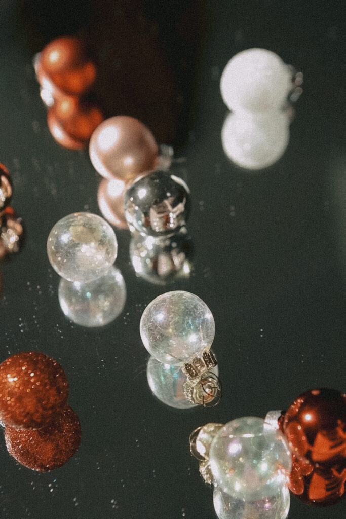 winter wedding Christmas ornaments. 