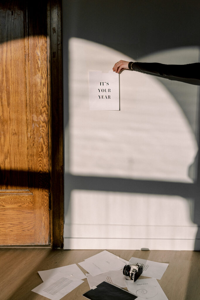 Luxury wedding photographer studio setup preparing to document a Tuscany wedding