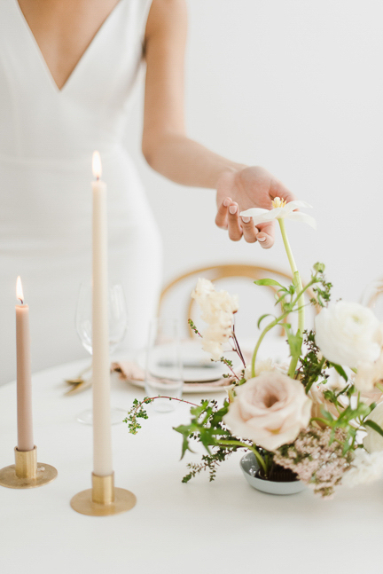 luxury destination wedding 90's minimalist wedding floral decor