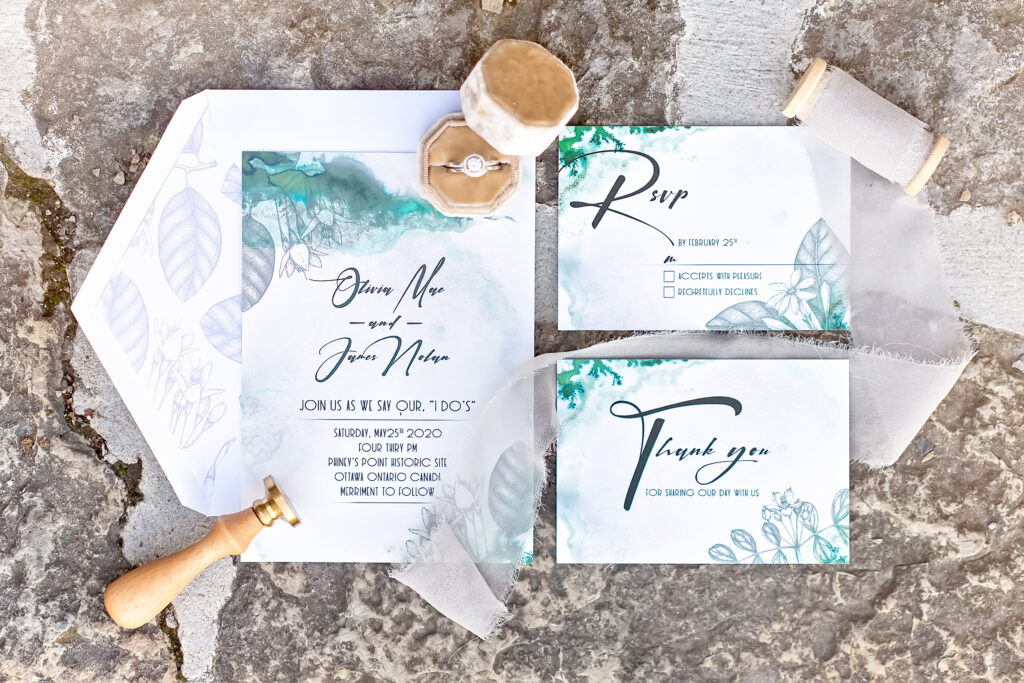 Tuscany luxury elopement invitation design